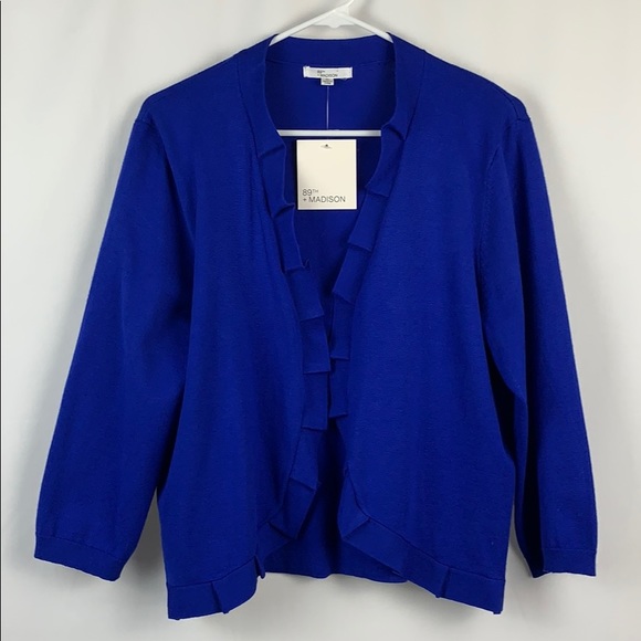 89th Madison Royal Blue Cardigan 